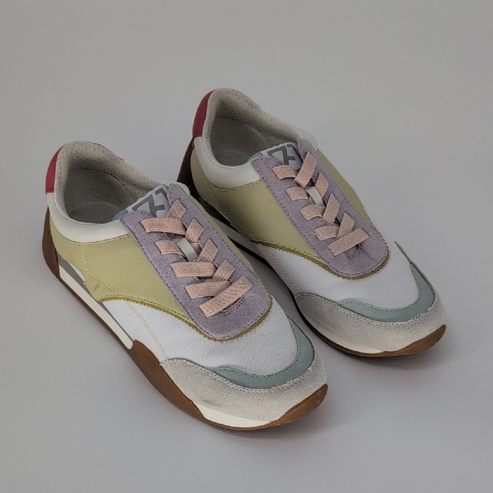 Franco Sarto Colorblock Retro Runner Sneakers | 9.5 | Multicolor Canvas Spring